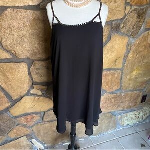 EUC Forever 21 Contemporary Black Slip Mini Dress Size Medium